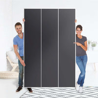 Selbstklebende Folie Grau Dark - IKEA Pax Schrank 236 cm Höhe - 3 Türen - Folie