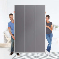 Selbstklebende Folie Grau Light - IKEA Pax Schrank 236 cm Höhe - 3 Türen - Folie