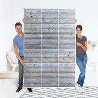 Selbstklebende Folie Greyhound - IKEA Pax Schrank 236 cm Höhe - 3 Türen - Folie