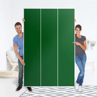 Selbstklebende Folie Grün Dark - IKEA Pax Schrank 236 cm Höhe - 3 Türen - Folie
