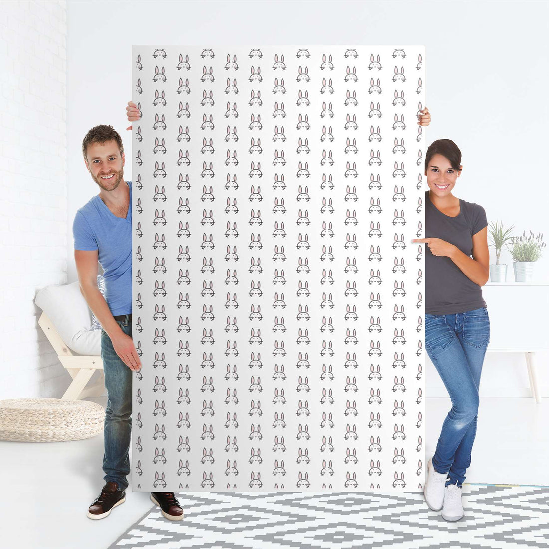 Selbstklebende Folie Hoppel - IKEA Pax Schrank 236 cm Höhe - 3 Türen - Folie