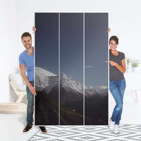 Selbstklebende Folie Mountain Sky - IKEA Pax Schrank 236 cm Höhe - 3 Türen - Folie