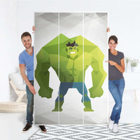 Selbstklebende Folie Mr. Green - IKEA Pax Schrank 236 cm Höhe - 3 Türen - Folie