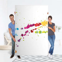 Selbstklebende Folie Splash 2 - IKEA Pax Schrank 236 cm Höhe - 3 Türen - Folie