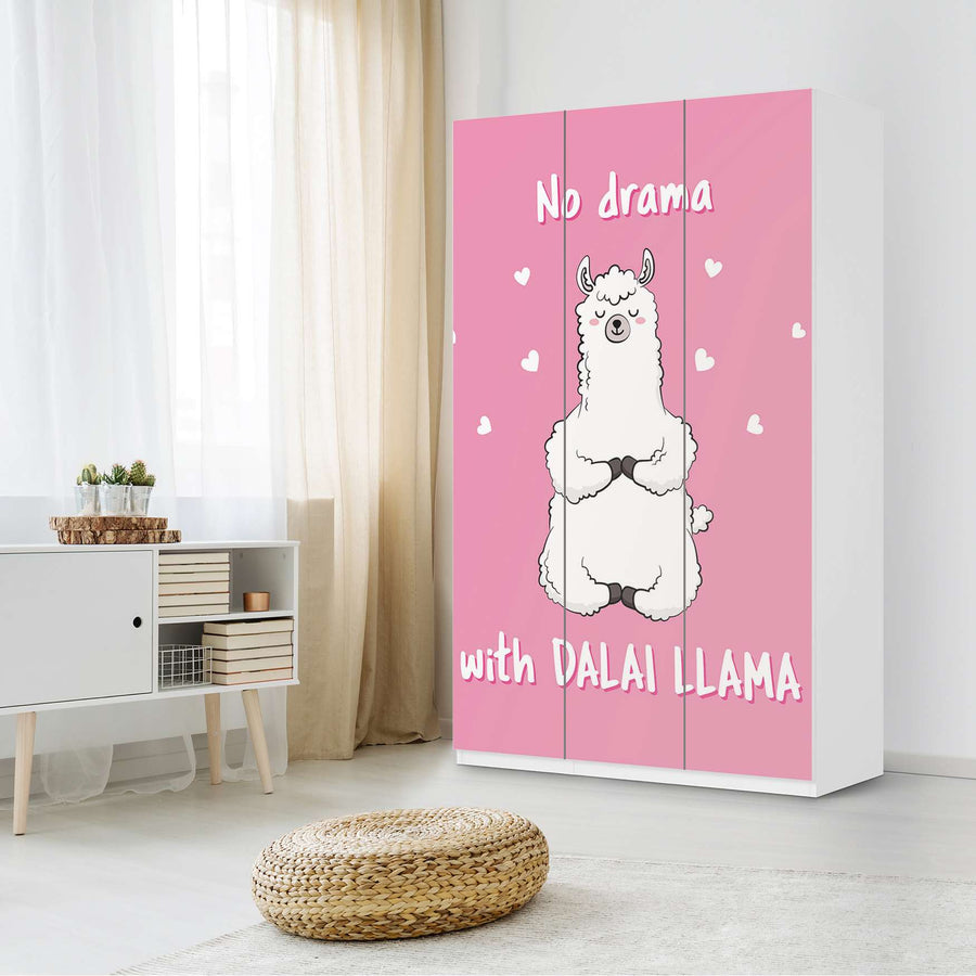 Selbstklebende Folie Dalai Llama - IKEA Pax Schrank 236 cm Höhe - 3 Türen - Kinderzimmer
