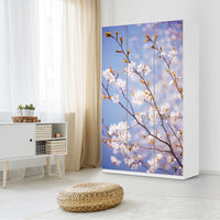 Selbstklebende Folie Apple Blossoms - IKEA Pax Schrank 236 cm Höhe - 3 Türen - Schlafzimmer