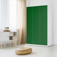 Selbstklebende Folie Grün Dark - IKEA Pax Schrank 236 cm Höhe - 3 Türen - Schlafzimmer