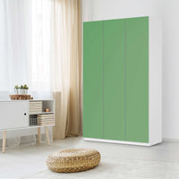 Selbstklebende Folie Grün Light - IKEA Pax Schrank 236 cm Höhe - 3 Türen - Schlafzimmer