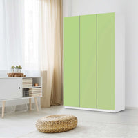 Selbstklebende Folie Hellgrün Light - IKEA Pax Schrank 236 cm Höhe - 3 Türen - Schlafzimmer