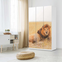 Selbstklebende Folie Lion King - IKEA Pax Schrank 236 cm Höhe - 3 Türen - Schlafzimmer