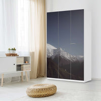 Selbstklebende Folie Mountain Sky - IKEA Pax Schrank 236 cm Höhe - 3 Türen - Schlafzimmer