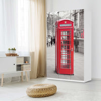 Selbstklebende Folie Phone Box - IKEA Pax Schrank 236 cm Höhe - 3 Türen - Schlafzimmer