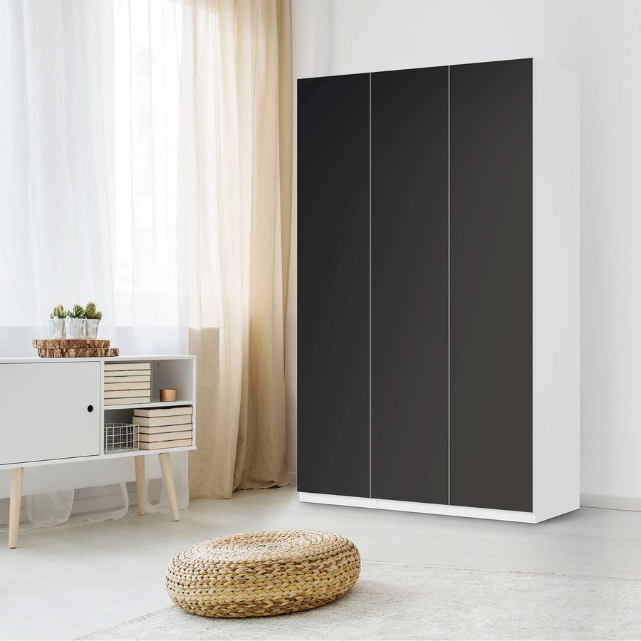 Selbstklebende Folie Schwarz - IKEA Pax Schrank 236 cm Höhe - 3 Türen - Schlafzimmer