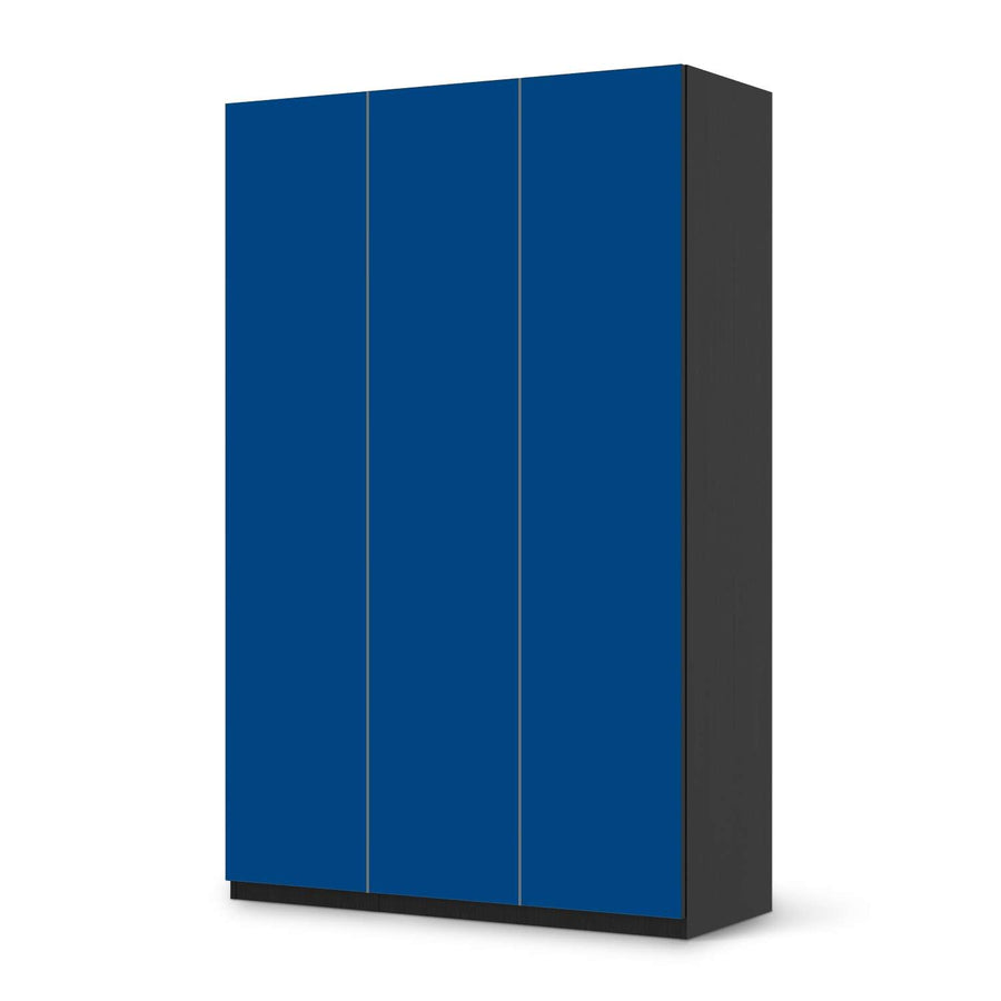 Selbstklebende Folie Blau Dark - IKEA Pax Schrank 236 cm Höhe - 3 Türen - schwarz