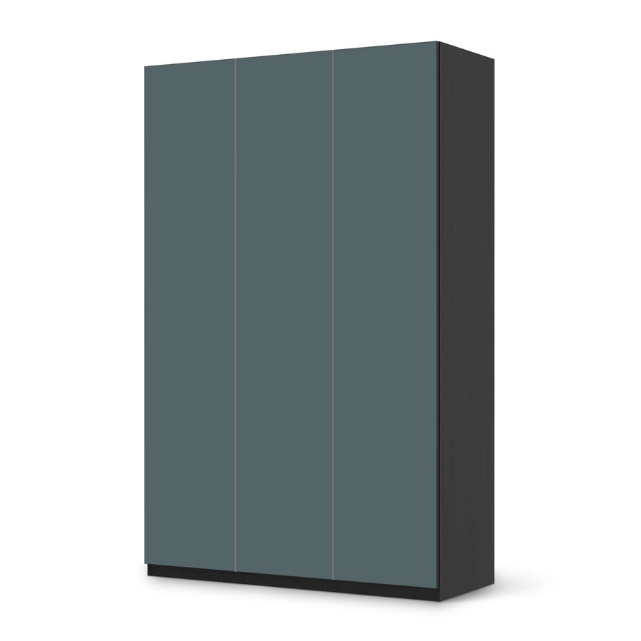 Selbstklebende Folie Blaugrau Light - IKEA Pax Schrank 236 cm Höhe - 3 Türen - schwarz