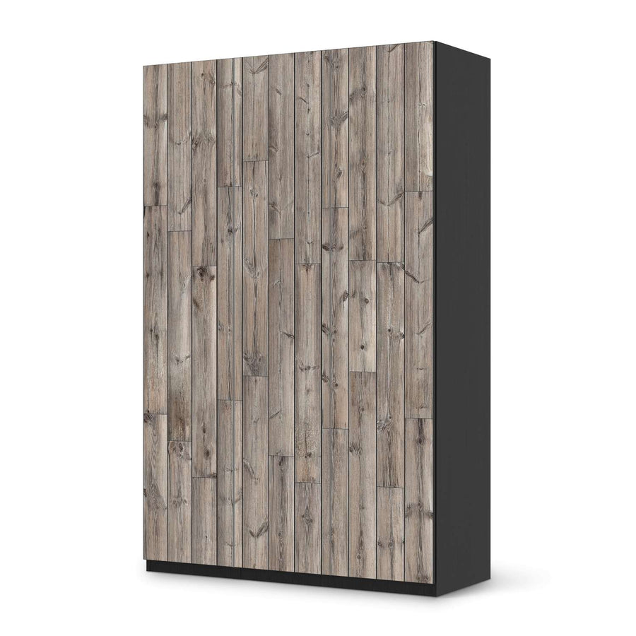 Selbstklebende Folie Dark washed - IKEA Pax Schrank 236 cm Höhe - 3 Türen - schwarz