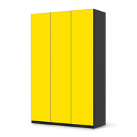 Selbstklebende Folie Gelb Dark - IKEA Pax Schrank 236 cm Höhe - 3 Türen - schwarz