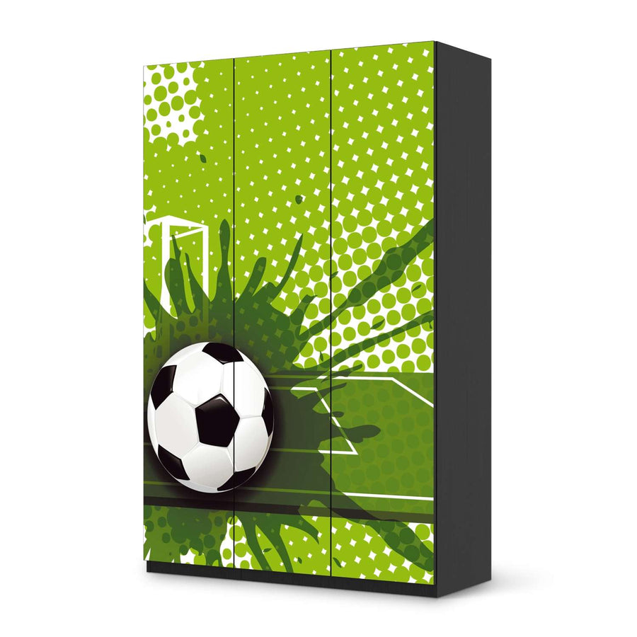 Selbstklebende Folie Goal - IKEA Pax Schrank 236 cm Höhe - 3 Türen - schwarz