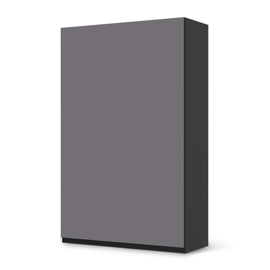 Selbstklebende Folie Grau Light - IKEA Pax Schrank 236 cm Höhe - 3 Türen - schwarz