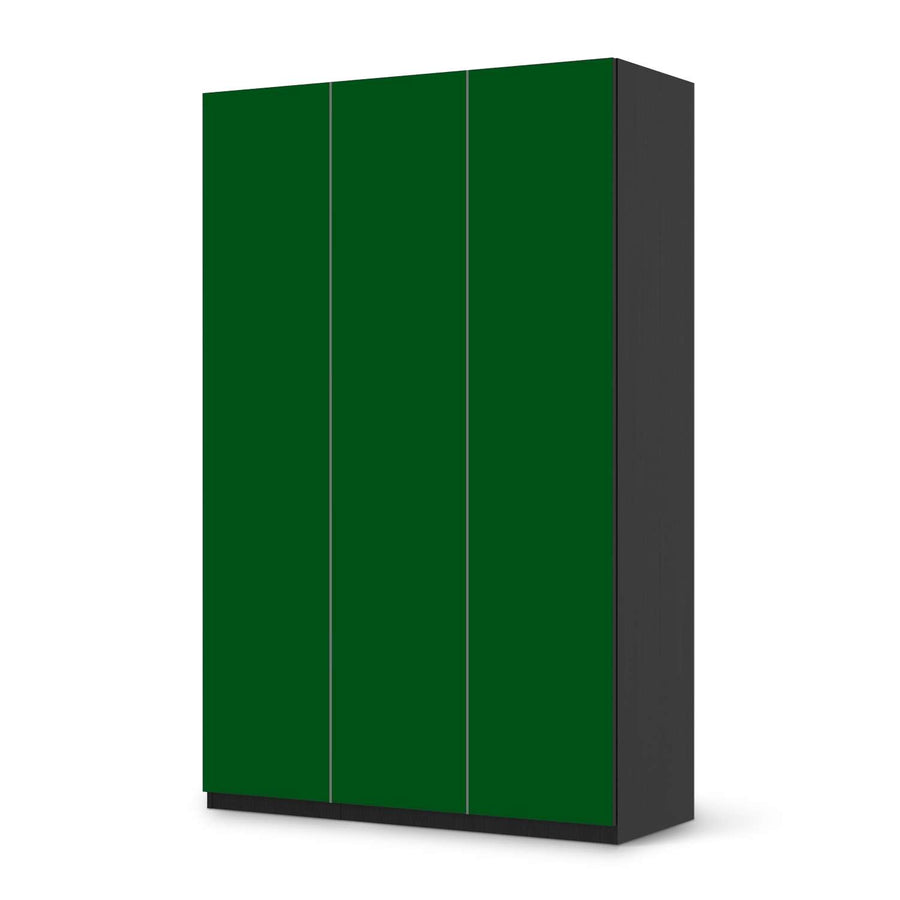 Selbstklebende Folie Grün Dark - IKEA Pax Schrank 236 cm Höhe - 3 Türen - schwarz