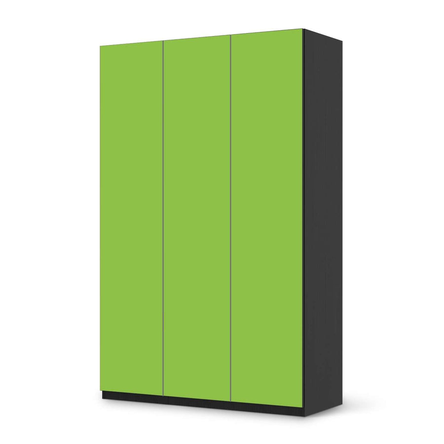 Selbstklebende Folie Hellgrün Dark - IKEA Pax Schrank 236 cm Höhe - 3 Türen - schwarz