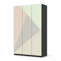Selbstklebende Folie Pastell Geometrik - IKEA Pax Schrank 236 cm Höhe - 3 Türen - schwarz