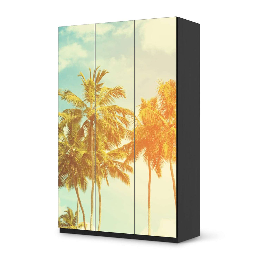 Selbstklebende Folie Sun Flair - IKEA Pax Schrank 236 cm Höhe - 3 Türen - schwarz