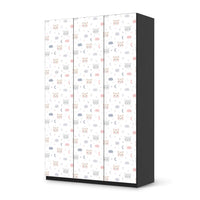 Selbstklebende Folie Sweet Dreams - IKEA Pax Schrank 236 cm Höhe - 3 Türen - schwarz