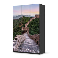 Selbstklebende Folie The Great Wall - IKEA Pax Schrank 236 cm Höhe - 3 Türen - schwarz