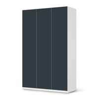Selbstklebende Folie Blaugrau Dark - IKEA Pax Schrank 236 cm Höhe - 3 Türen - weiss