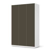 Selbstklebende Folie Braungrau Dark - IKEA Pax Schrank 236 cm Höhe - 3 Türen - weiss