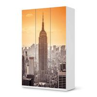 Selbstklebende Folie Empire State Building - IKEA Pax Schrank 236 cm Höhe - 3 Türen - weiss