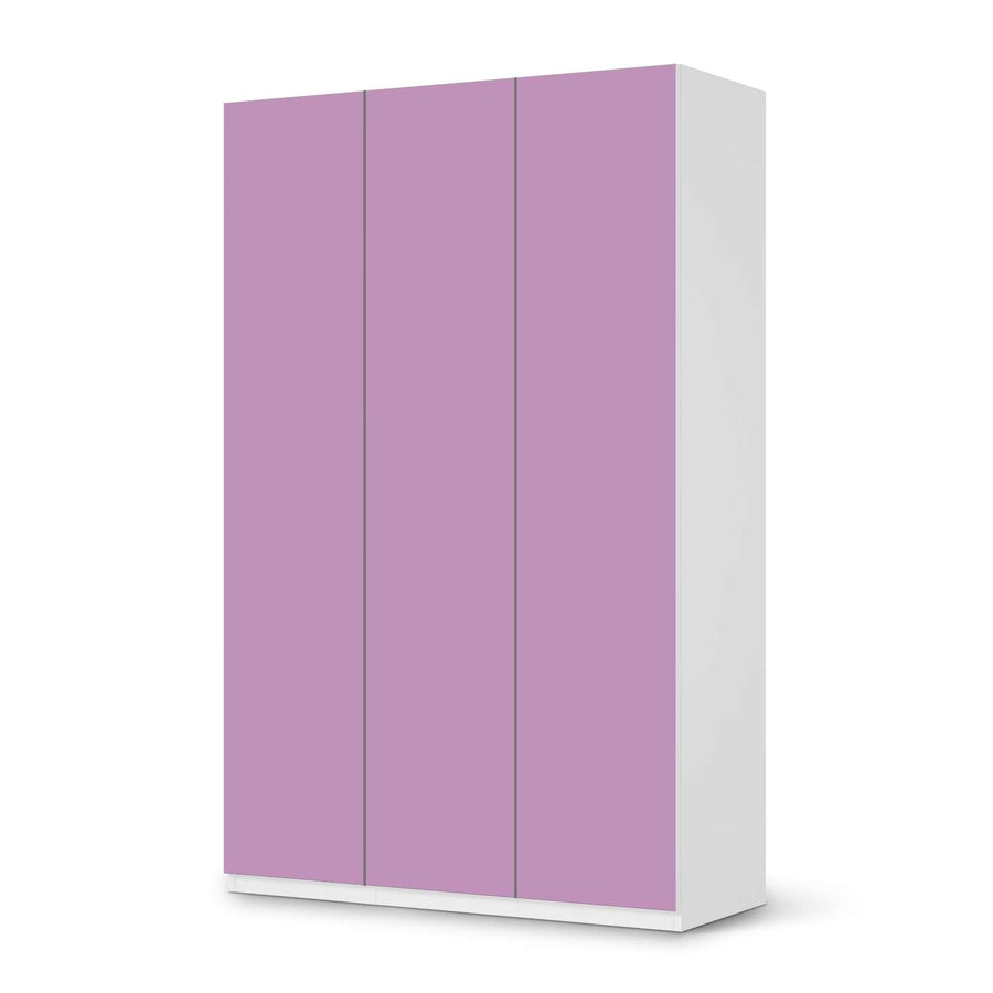 Selbstklebende Folie Flieder Light - IKEA Pax Schrank 236 cm Höhe - 3 Türen - weiss