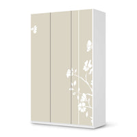 Selbstklebende Folie Florals Plain 3 - IKEA Pax Schrank 236 cm Höhe - 3 Türen - weiss