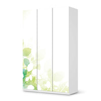 Selbstklebende Folie Flower Light - IKEA Pax Schrank 236 cm Höhe - 3 Türen - weiss