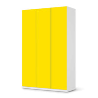 Selbstklebende Folie Gelb Dark - IKEA Pax Schrank 236 cm Höhe - 3 Türen - weiss