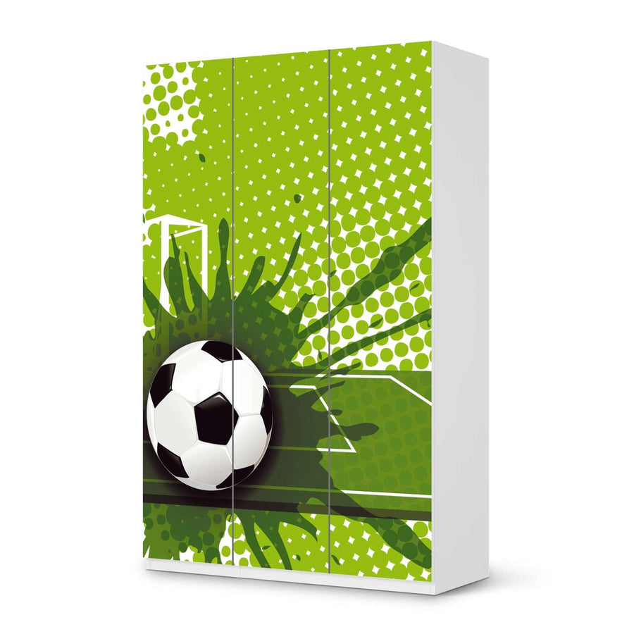 Selbstklebende Folie Goal - IKEA Pax Schrank 236 cm Höhe - 3 Türen - weiss