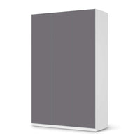 Selbstklebende Folie Grau Light - IKEA Pax Schrank 236 cm Höhe - 3 Türen - weiss