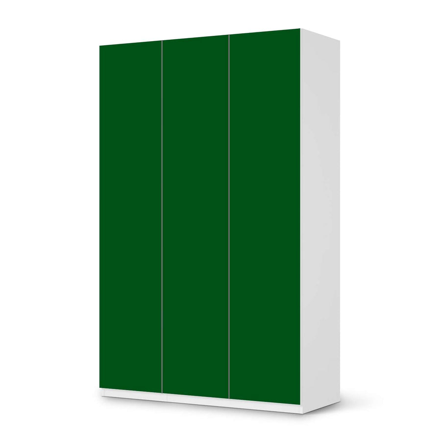 Selbstklebende Folie Grün Dark - IKEA Pax Schrank 236 cm Höhe - 3 Türen - weiss