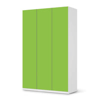 Selbstklebende Folie Hellgrün Dark - IKEA Pax Schrank 236 cm Höhe - 3 Türen - weiss