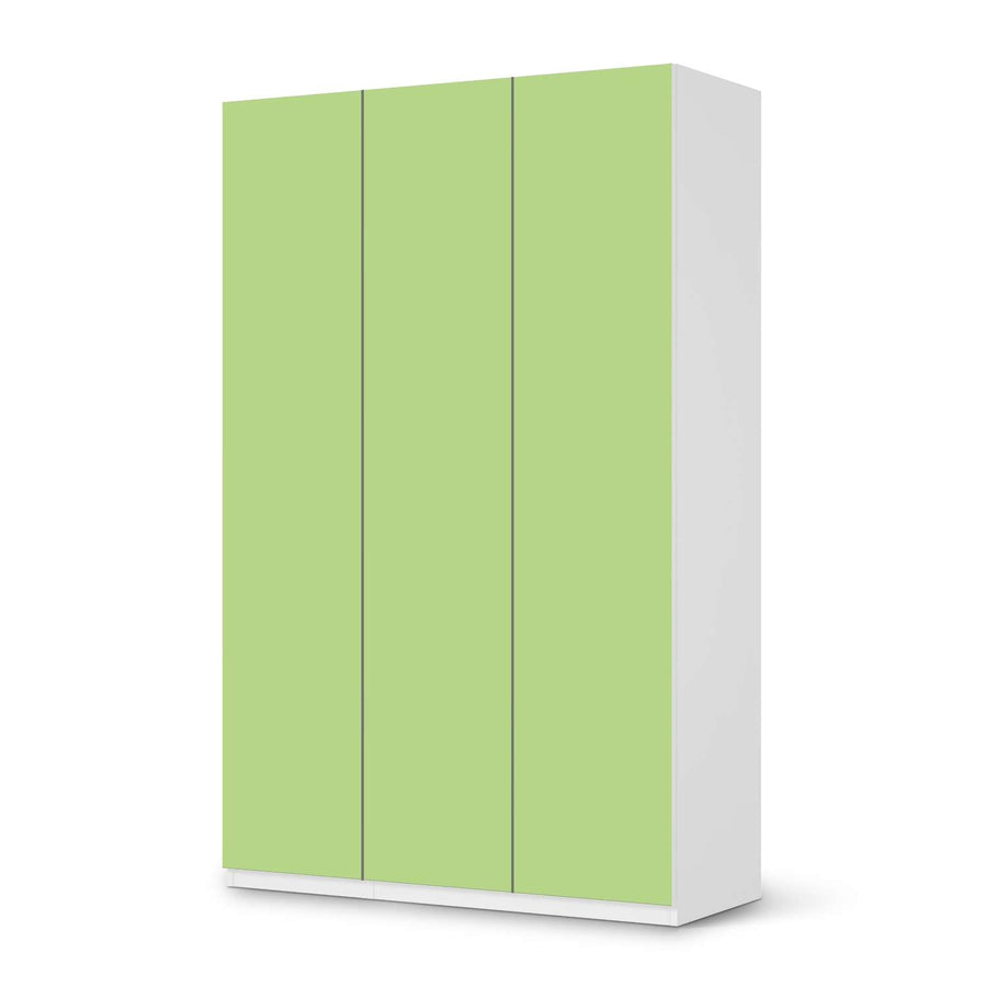 Selbstklebende Folie Hellgrün Light - IKEA Pax Schrank 236 cm Höhe - 3 Türen - weiss