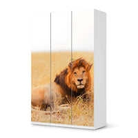 Selbstklebende Folie Lion King - IKEA Pax Schrank 236 cm Höhe - 3 Türen - weiss