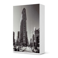 Selbstklebende Folie Manhattan - IKEA Pax Schrank 236 cm Höhe - 3 Türen - weiss