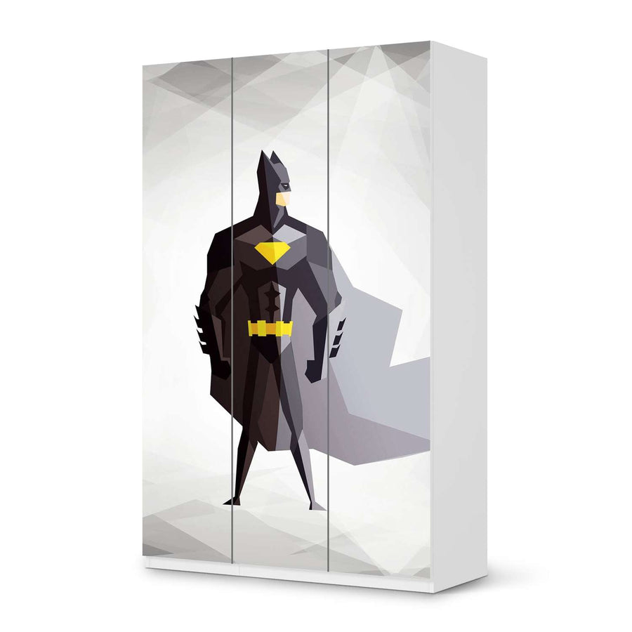 Selbstklebende Folie Mr. Black - IKEA Pax Schrank 236 cm Höhe - 3 Türen - weiss