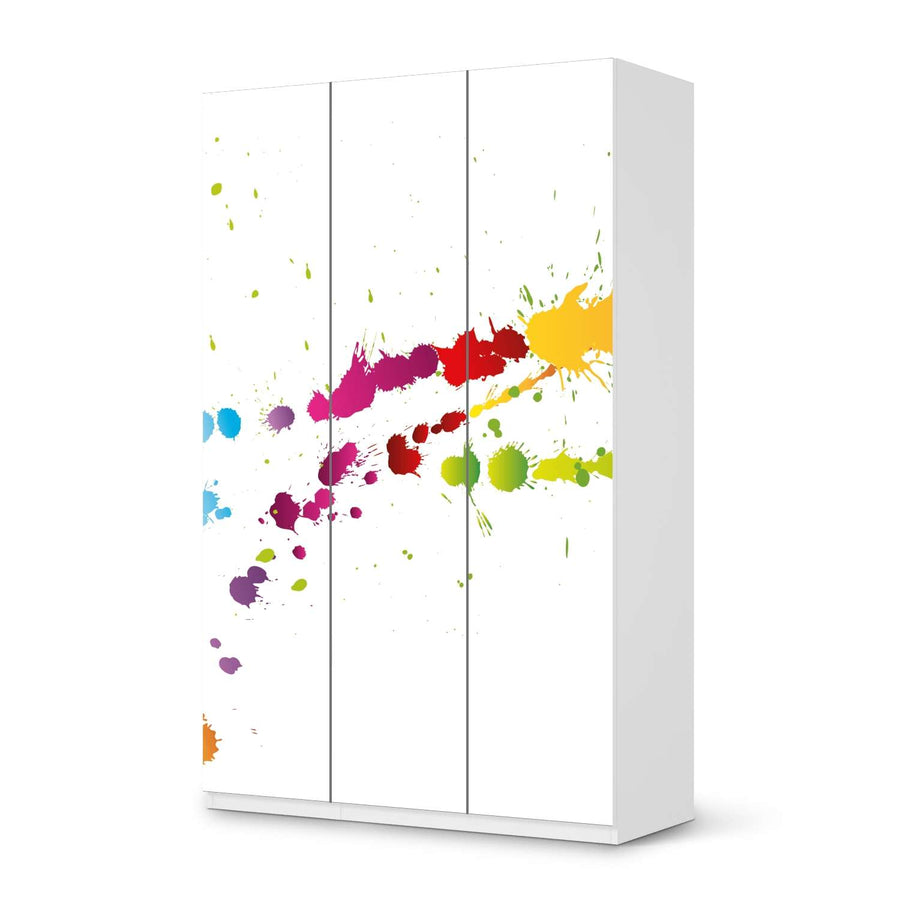 Selbstklebende Folie Splash 2 - IKEA Pax Schrank 236 cm Höhe - 3 Türen - weiss