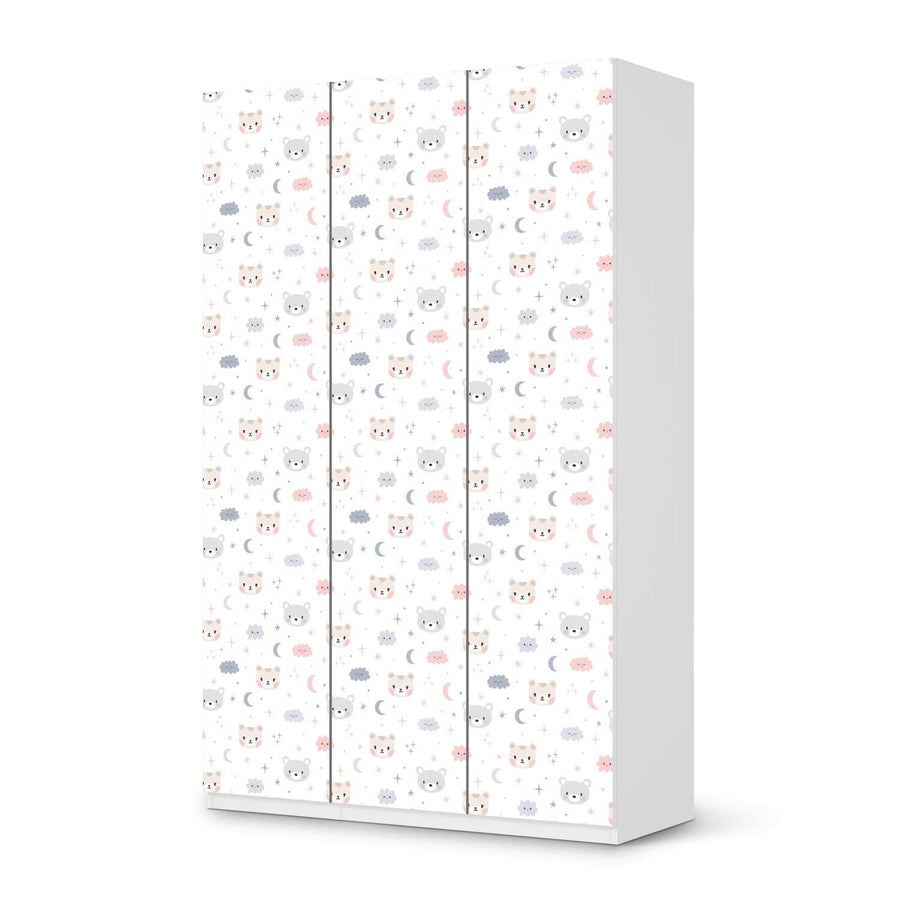 Selbstklebende Folie Sweet Dreams - IKEA Pax Schrank 236 cm Höhe - 3 Türen - weiss