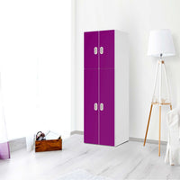 Selbstklebende Folie Flieder Dark - IKEA Stuva / Fritids kombiniert - 2 große Türen und 2 kleine Türen - Kinderzimmer