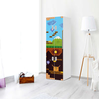 Selbstklebende Folie Pixelmania - IKEA Stuva / Fritids kombiniert - 2 große Türen und 2 kleine Türen - Kinderzimmer
