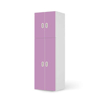 Selbstklebende Folie Flieder Light - IKEA Stuva / Fritids kombiniert - 2 große Türen und 2 kleine Türen  - weiss