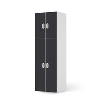 Selbstklebende Folie Grau Dark - IKEA Stuva / Fritids kombiniert - 2 große Türen und 2 kleine Türen  - weiss